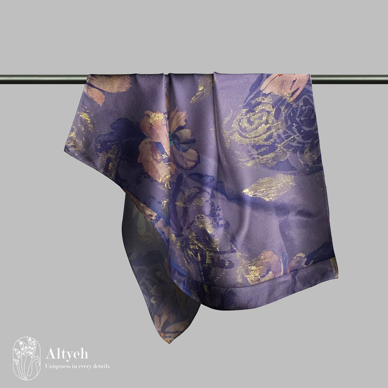 حرير إيطالي بنقشة زهور رائعة